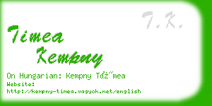 timea kempny business card